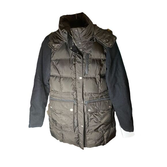 Cole Haan, women’s down filled hooded, winter coat size small - Picture 2 of 6